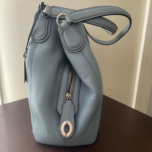 Coach Light Blue Hallie Shoulder Bag - Picture 4 of 10